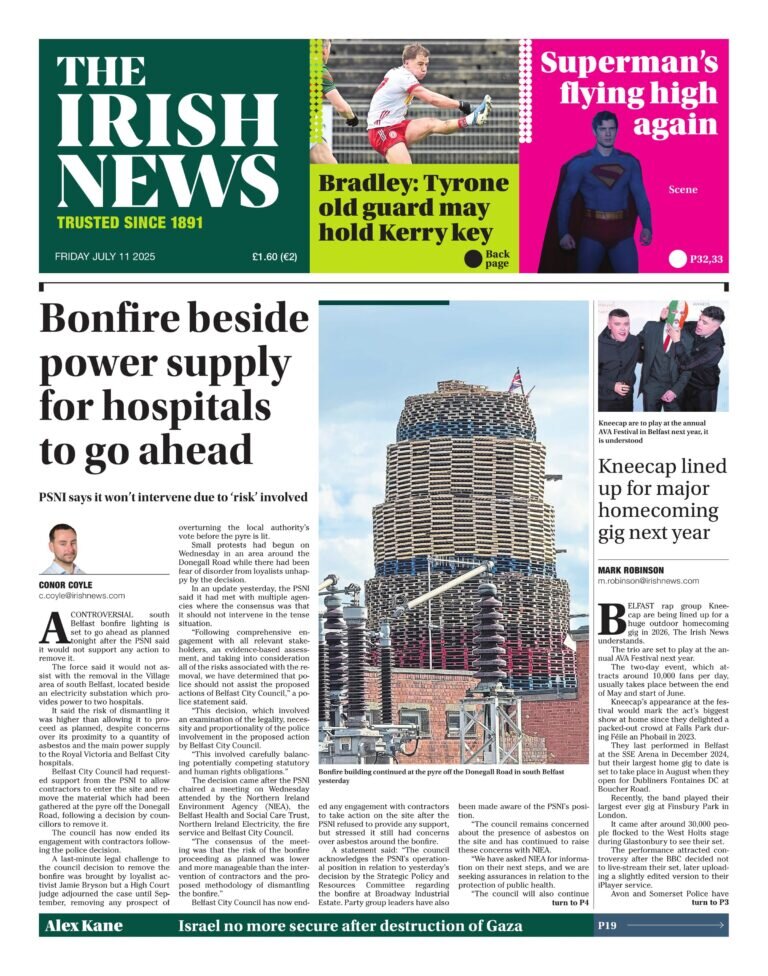 The Irish News - Front Page - 07/11/2025