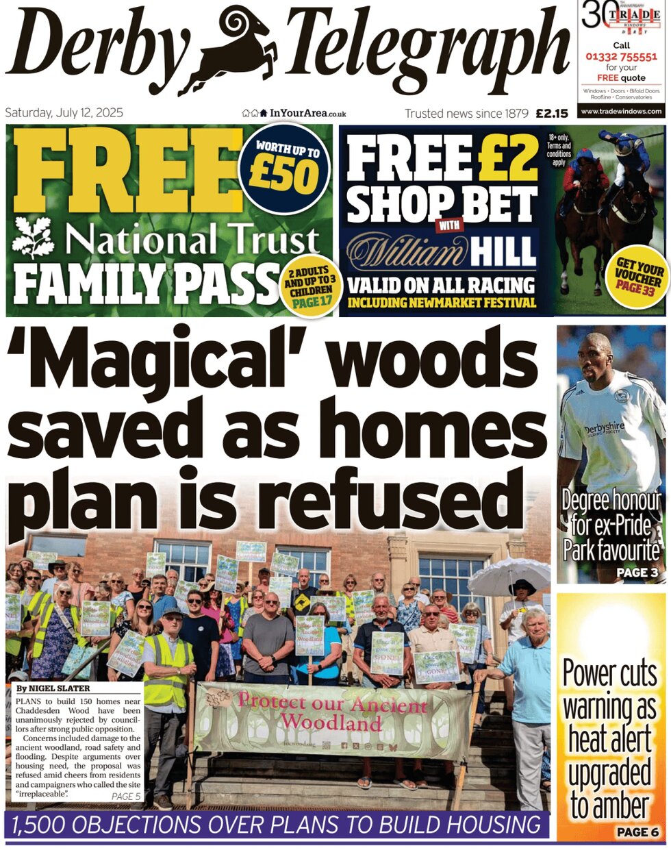Derby Telegraph - Front Page - 07/12/2025