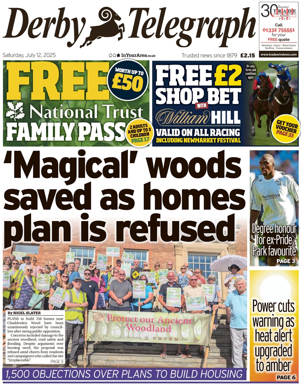 Derby Telegraph - Front Page - 07/12/2025