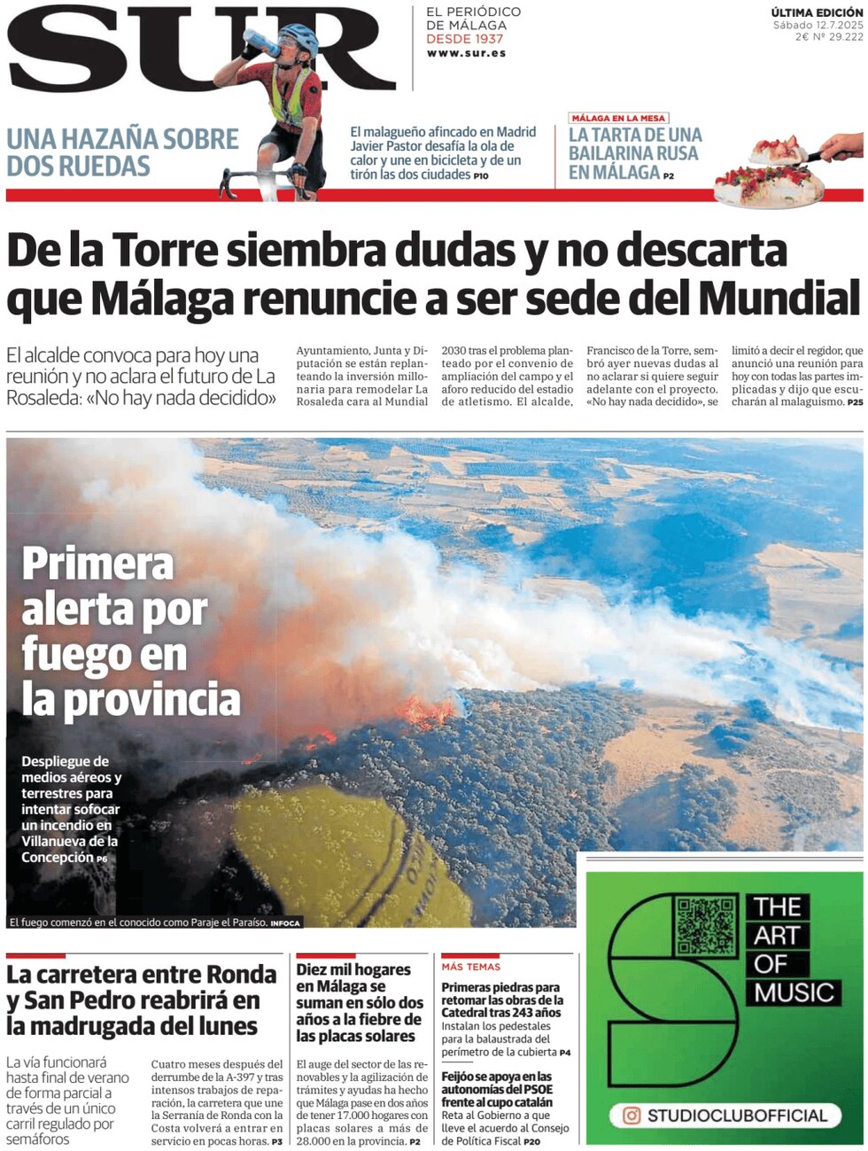 Diario SUR - Front Page - 07/12/2025