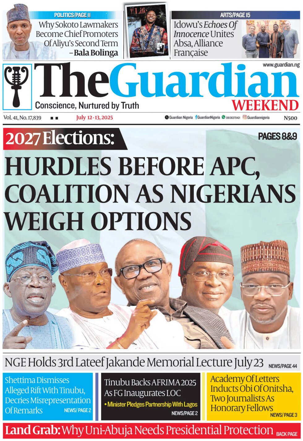 The Guardian (Nigeria) - Front Page - 07/12/2025