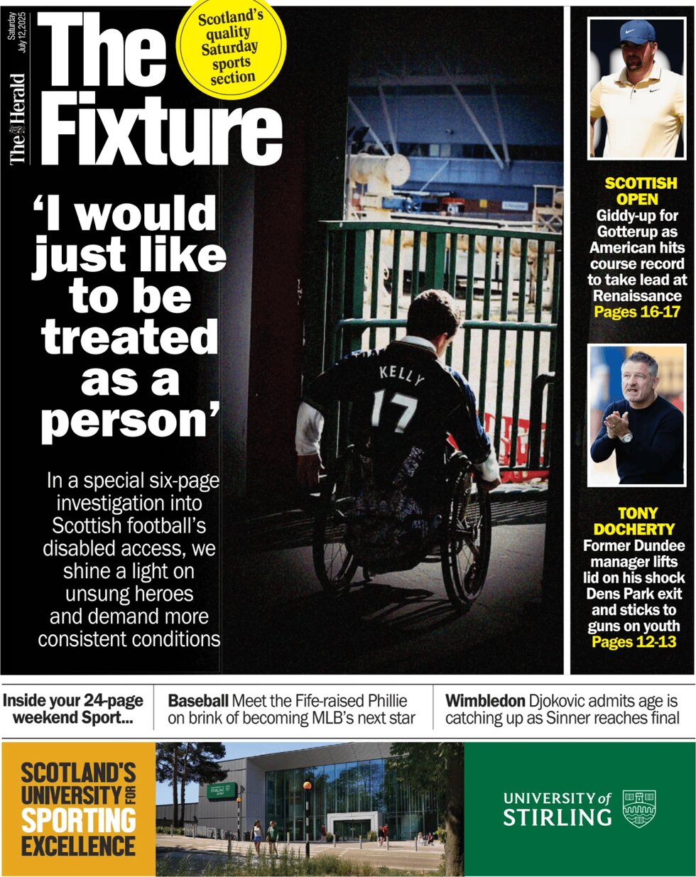 The Herald SPORT (Scotland) - Front Page - 07/12/2025