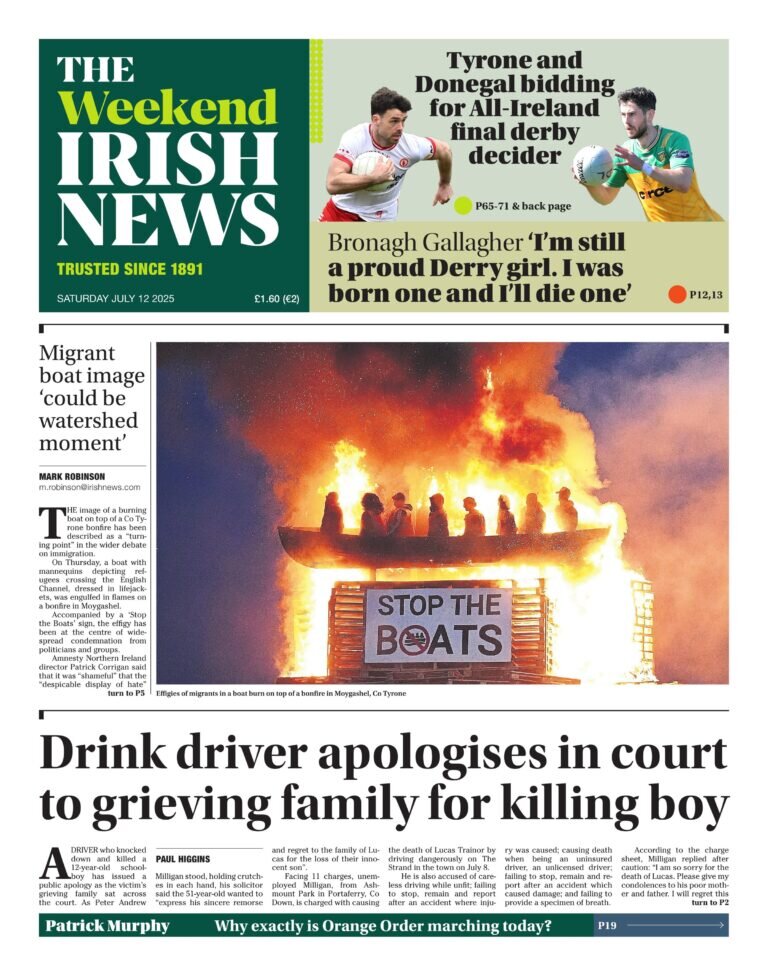 The Irish News - Front Page - 07/13/2025