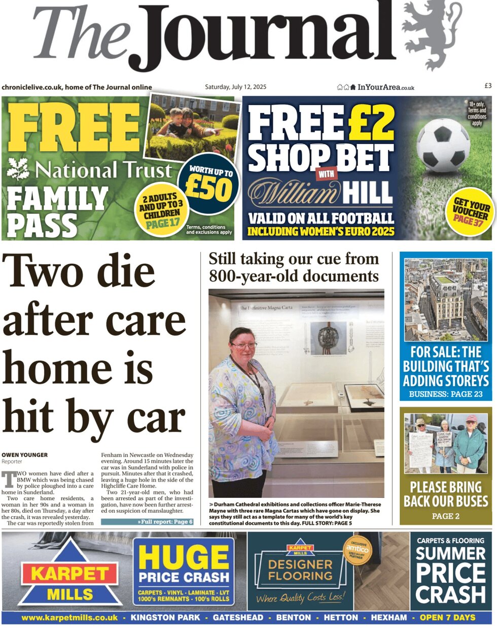 The Journal (Newcastle) - Front Page - 07/12/2025