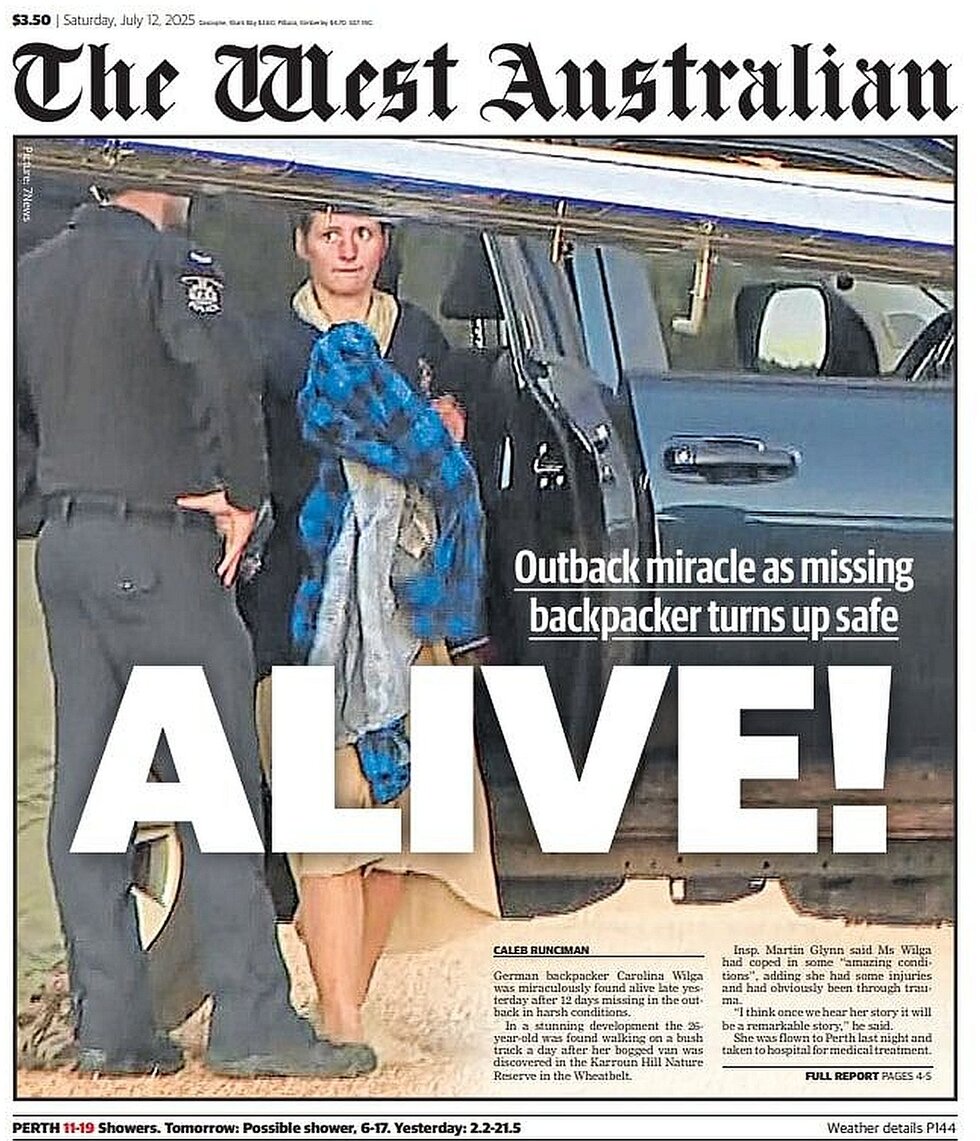 The West Australian - Front Page - 07/12/2025