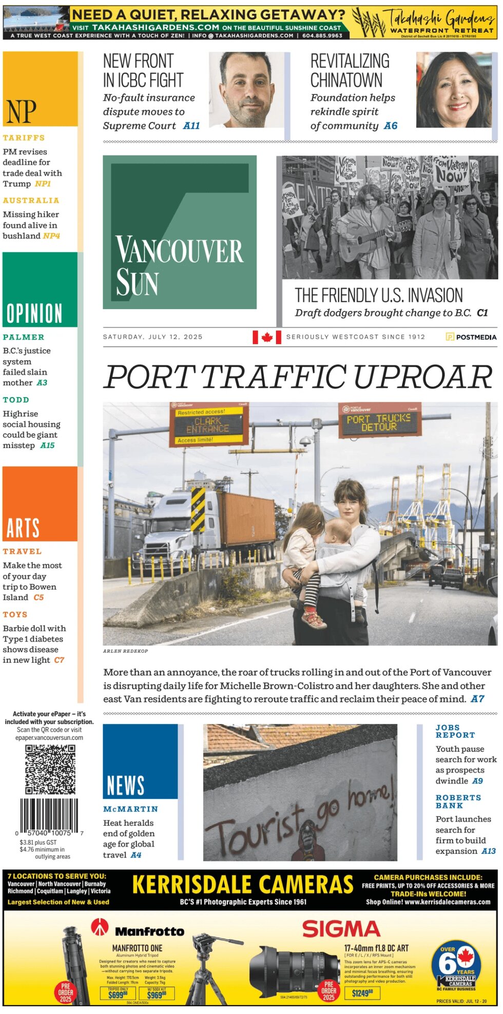 Vancouver Sun - Front Page - 07/12/2025
