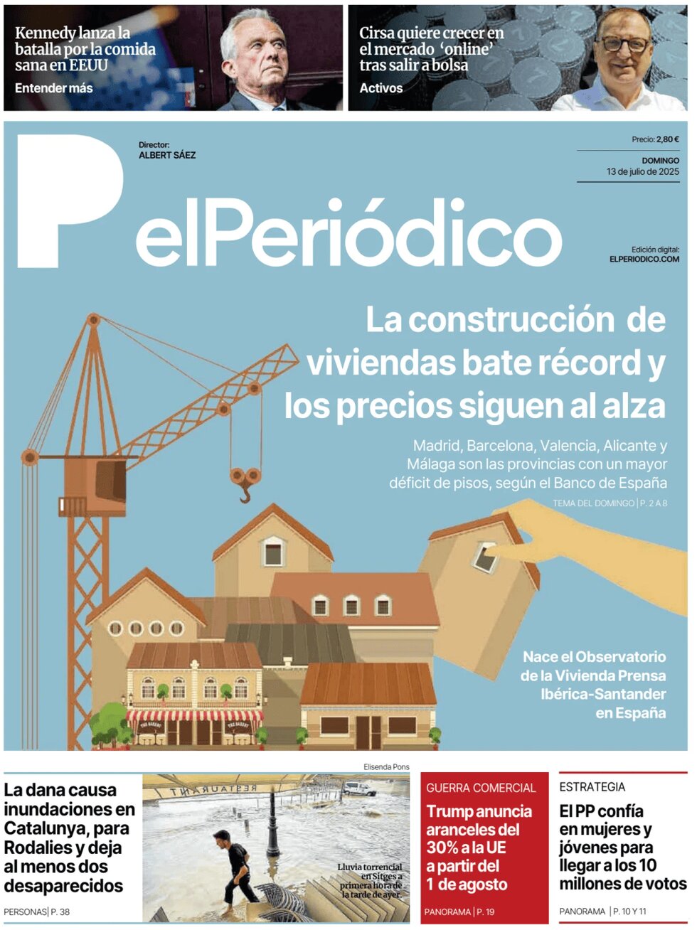 El Periódico de Catalunya - Front Page - 07/13/2025