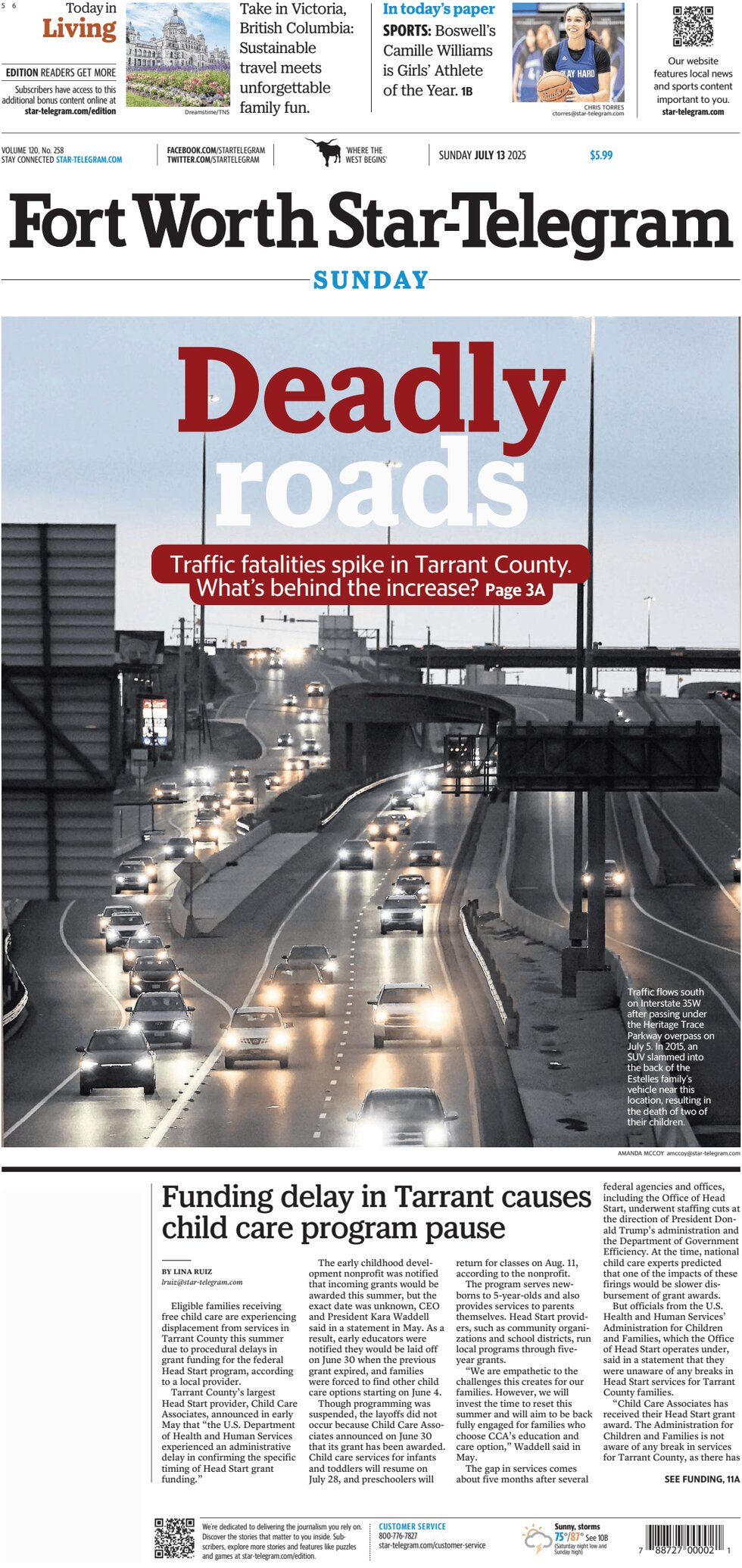 Fort Worth Star-Telegram - Cover - 07/13/2025