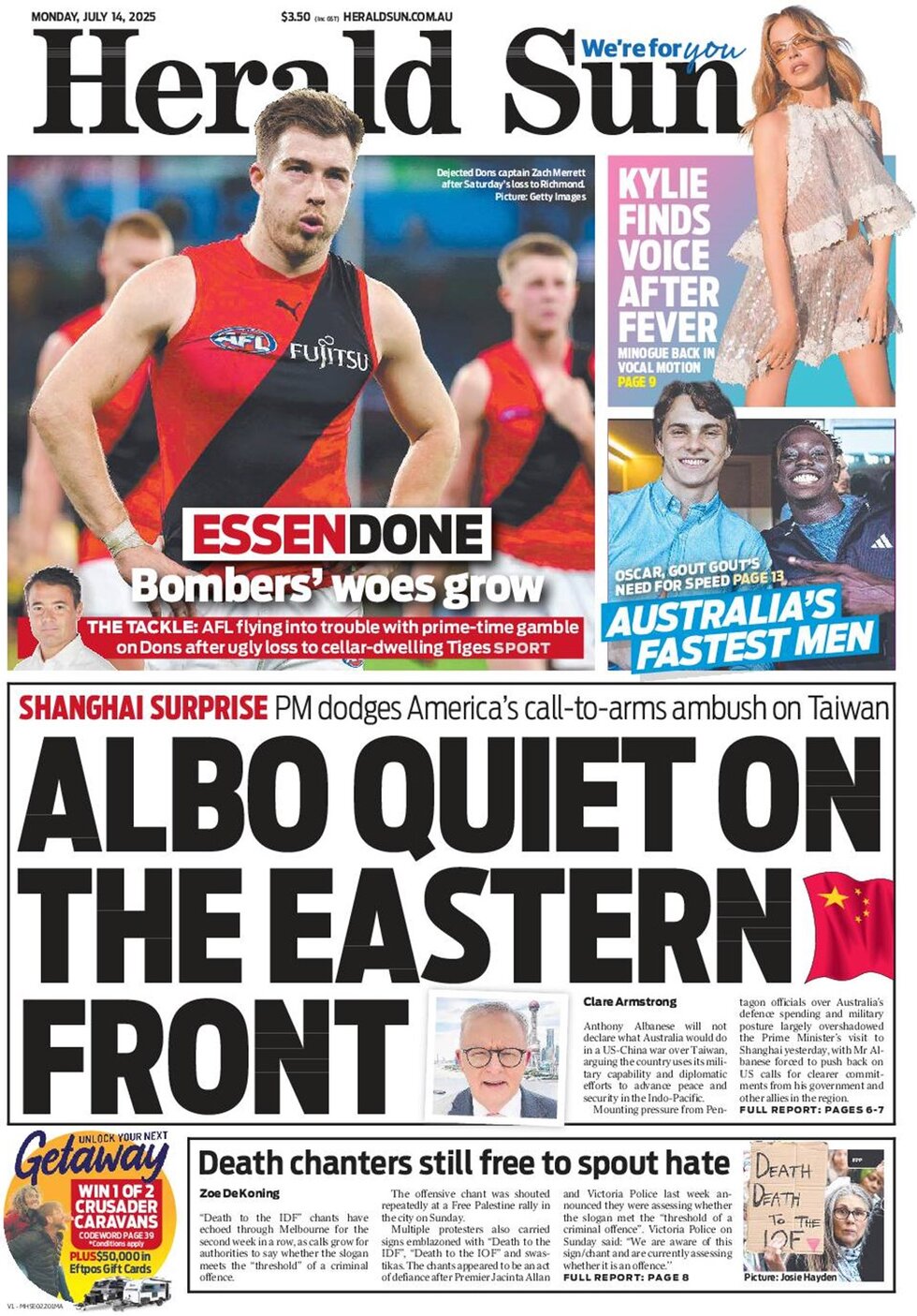 Herald Sun - Front Page - 07/14/2025