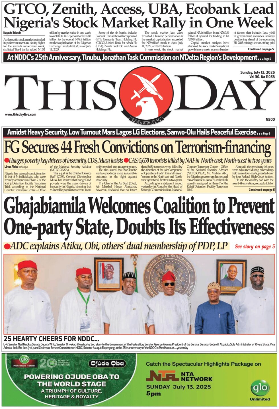 ThisDay - Front Page - 07/13/2025