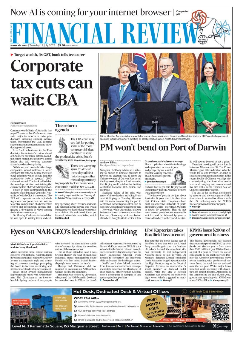 Financial Review - Front Page - 07/15/2025