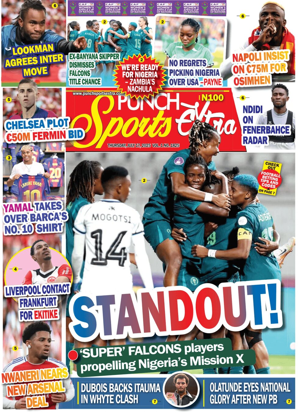 Punch Sports Extra - Front Page - 07/17/2025