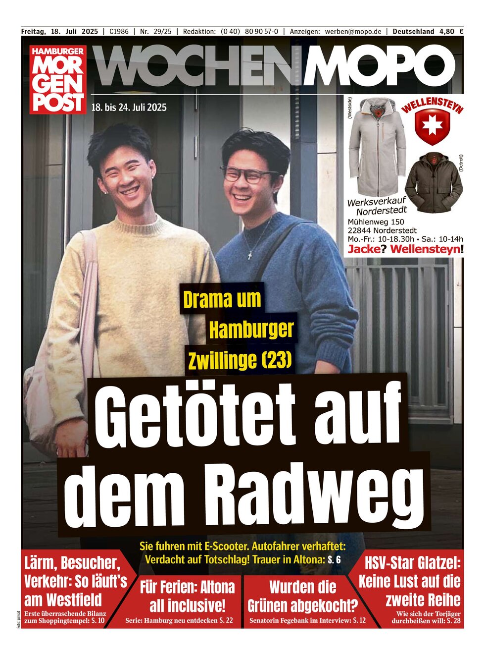 Hamburger Morgenpost - Cover - 07/18/2025