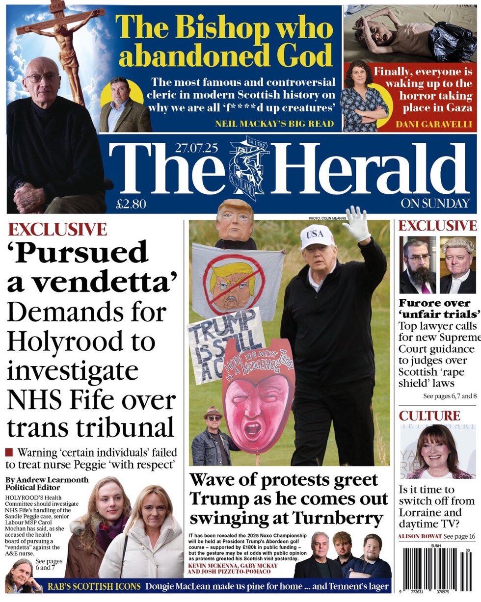The Herald (Scotland) - Front Page - 07/27/2025