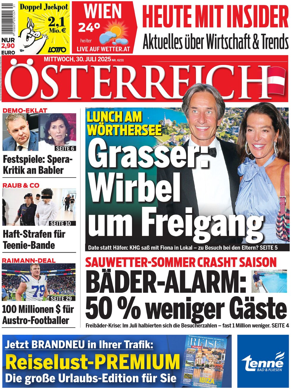 Österreich - Front Page - 07/30/2025