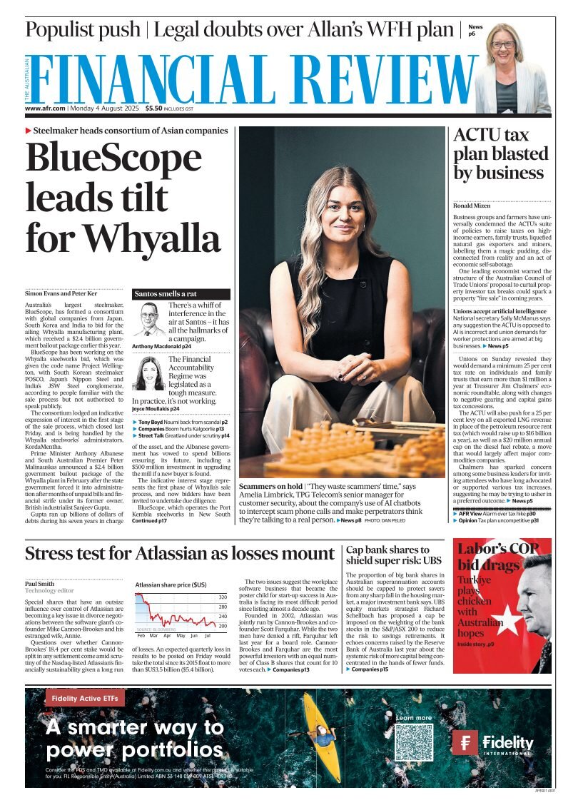 Financial Review - Front Page - 08/04/2025