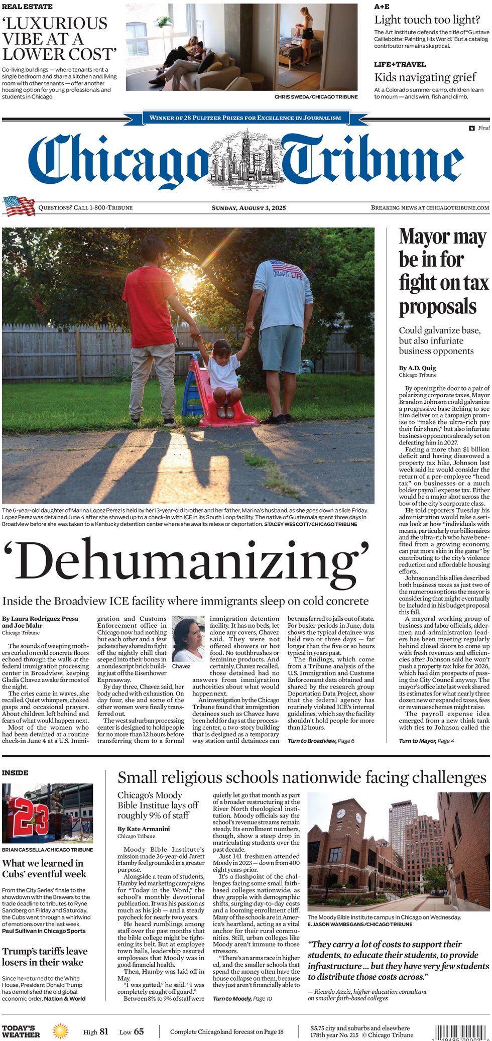 Chicago Tribune - Cover - 08/03/2025