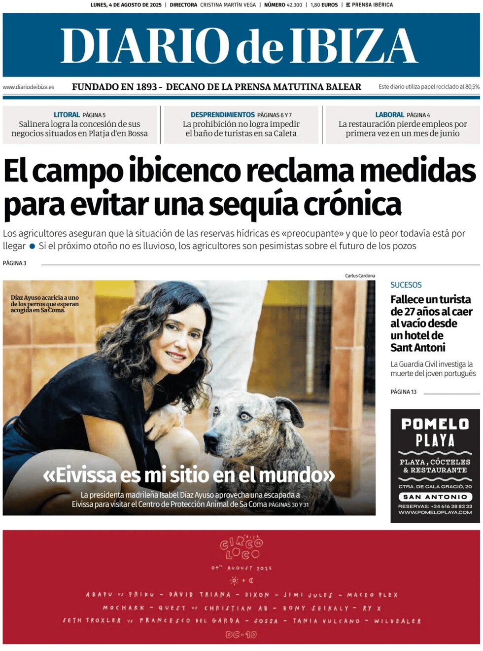 Diario de Ibiza - Front Page - 08/04/2025