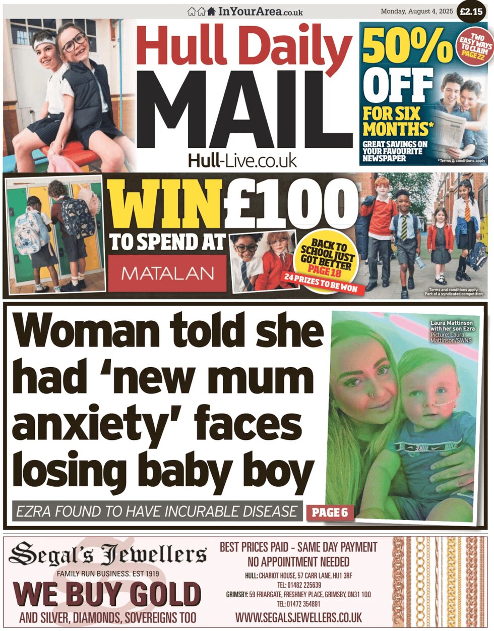 Hull Daily Mail - Front Page - 08/04/2025
