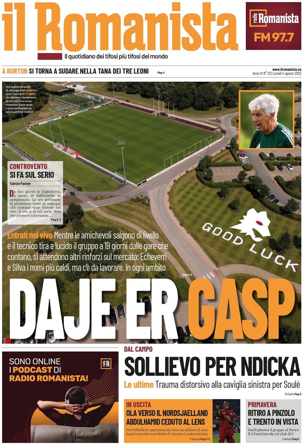 Il Romanista - Front Page - 08/04/2025