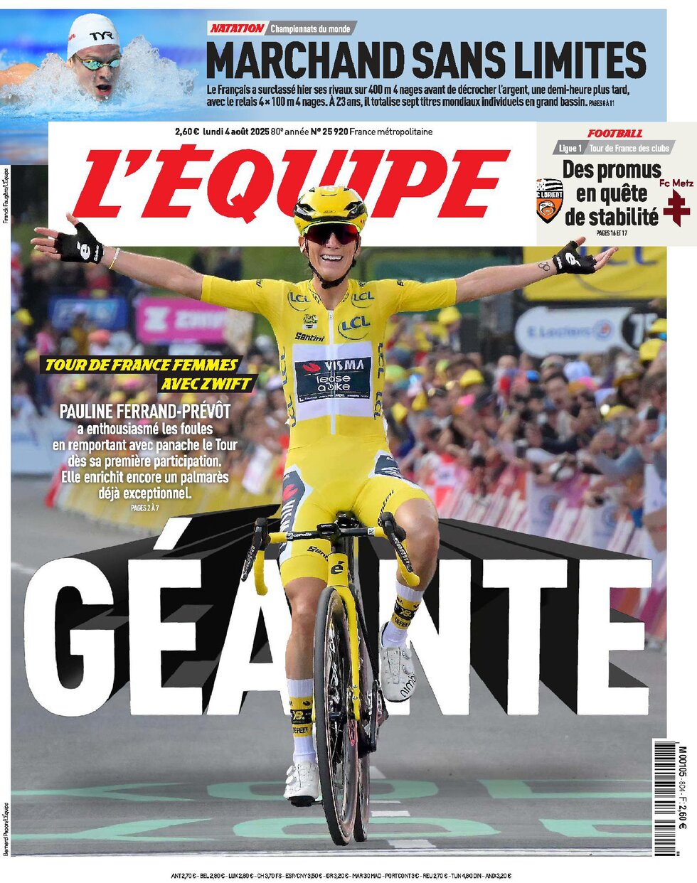 L'Equipe - Front Page - 08/04/2025