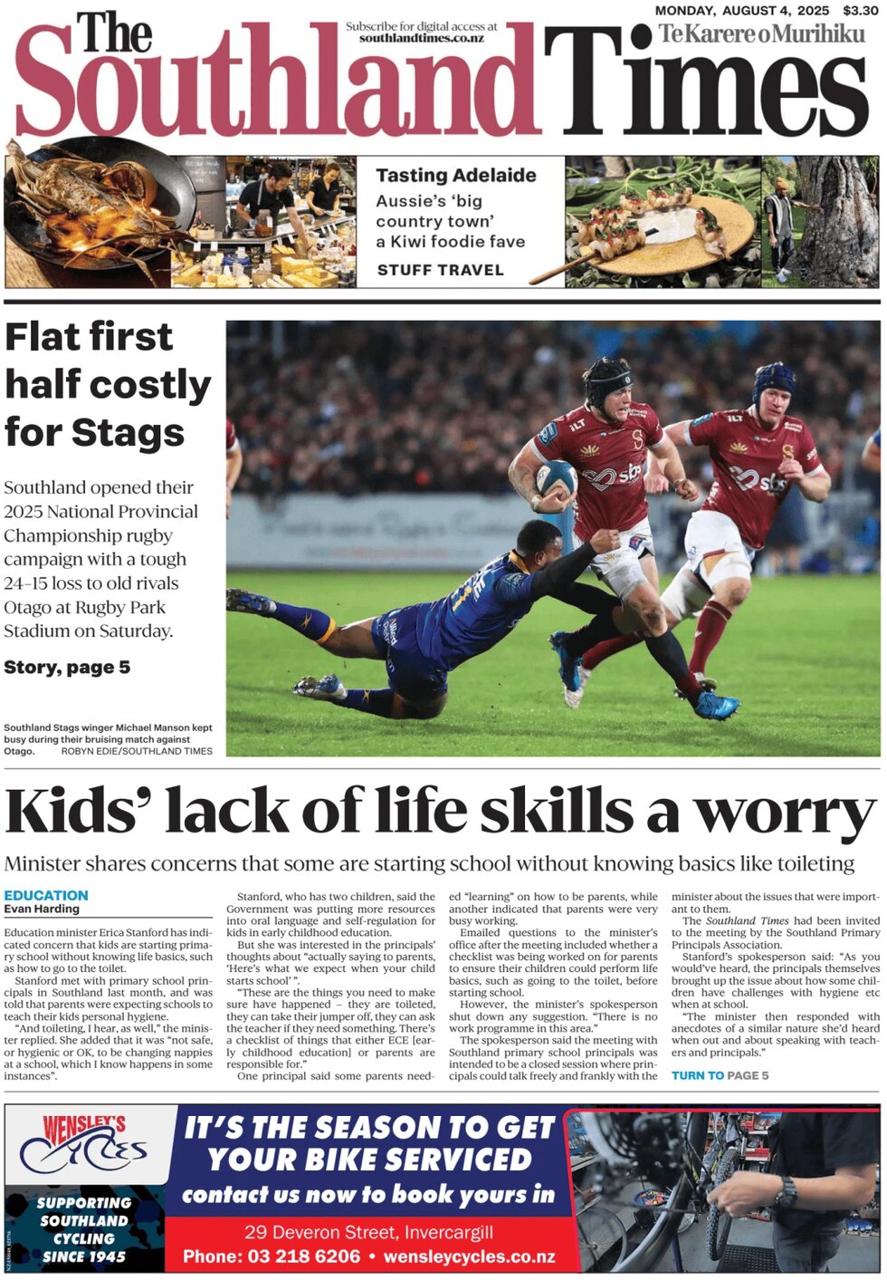 The Southland Times - Front Page - 08/04/2025