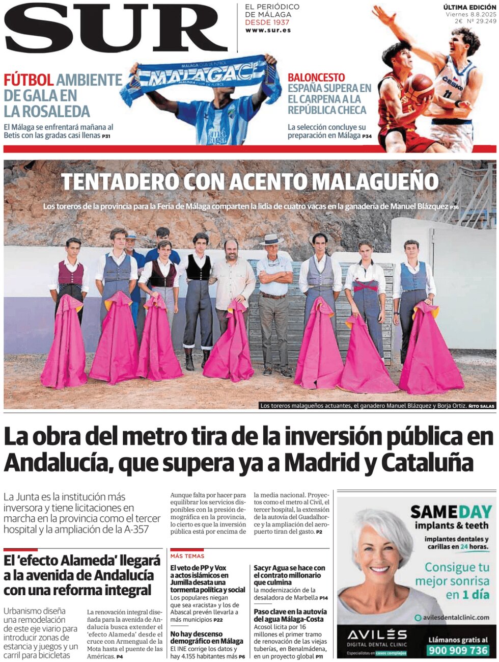 Diario SUR - Front Page - 08/08/2025