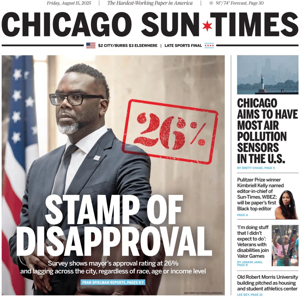 Chicago Sun-Times - Cover - 08/15/2025