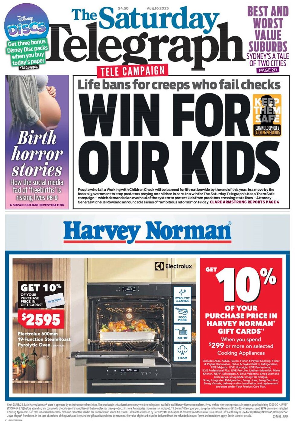 The Daily Telegraph (Sydney) - Front Page - 08/16/2025