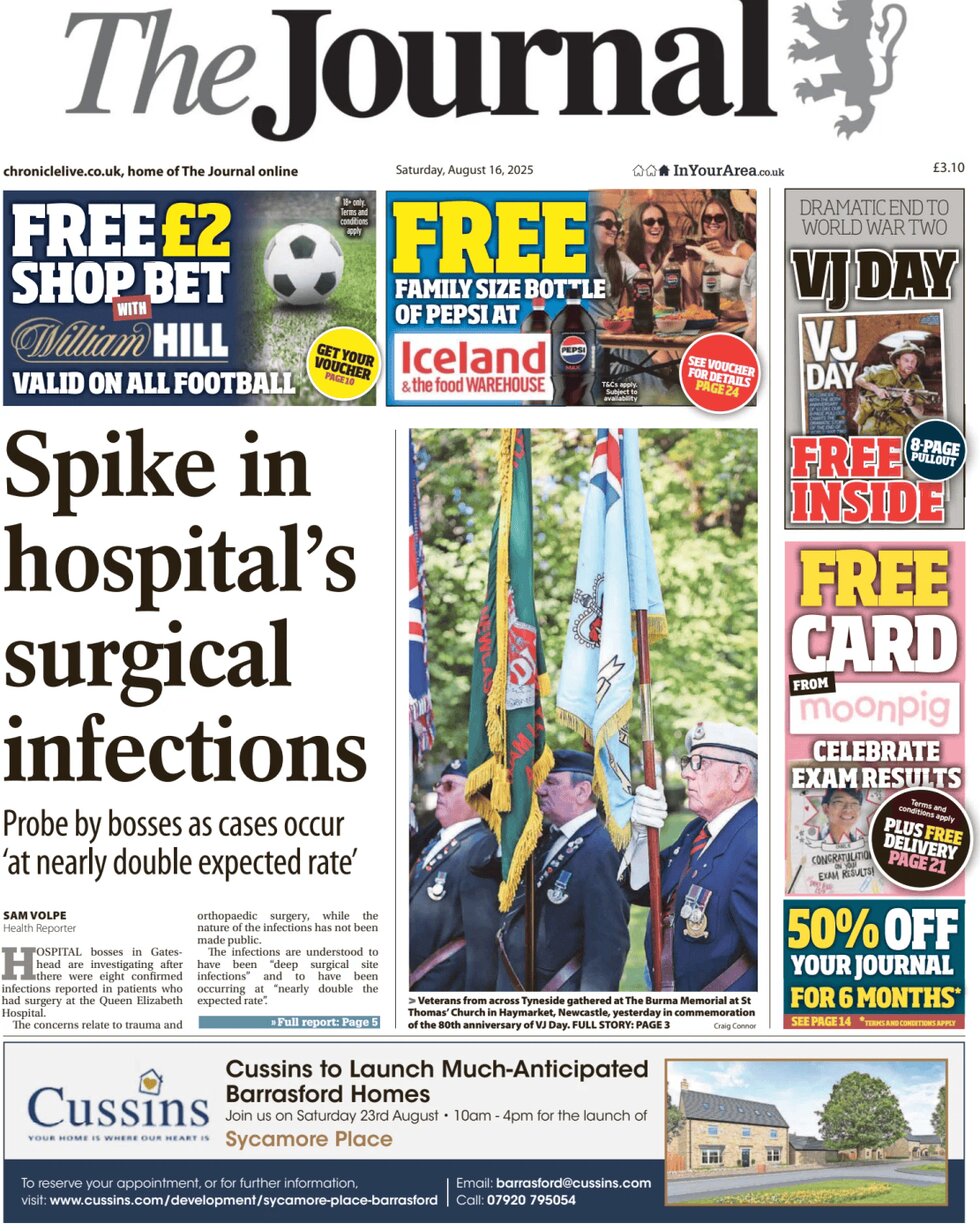 The Journal (Newcastle) - Front Page - 08/16/2025