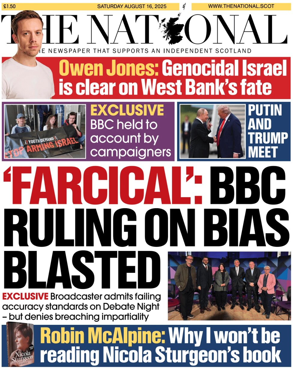 The National (Scotland) - Front Page - 08/16/2025