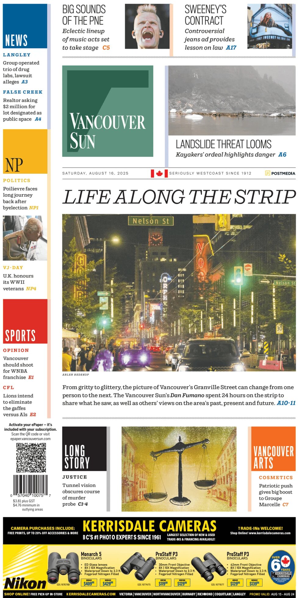 Vancouver Sun - Front Page - 08/16/2025