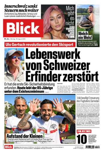 Blick - Front Page - 08/18/2025