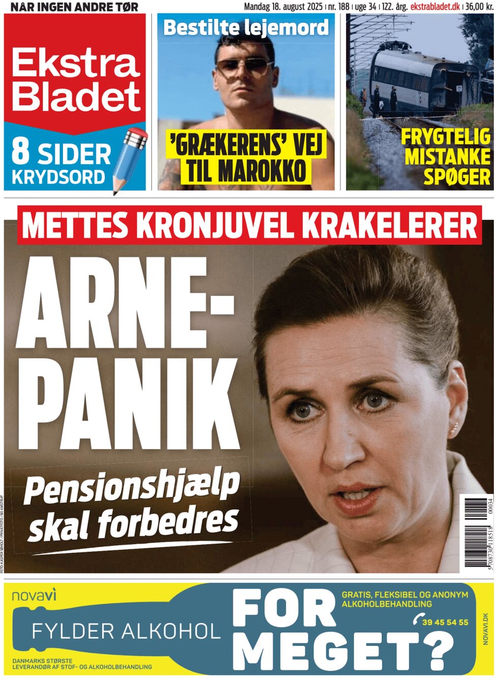Ekstra Bladet - Front Page - 08/18/2025
