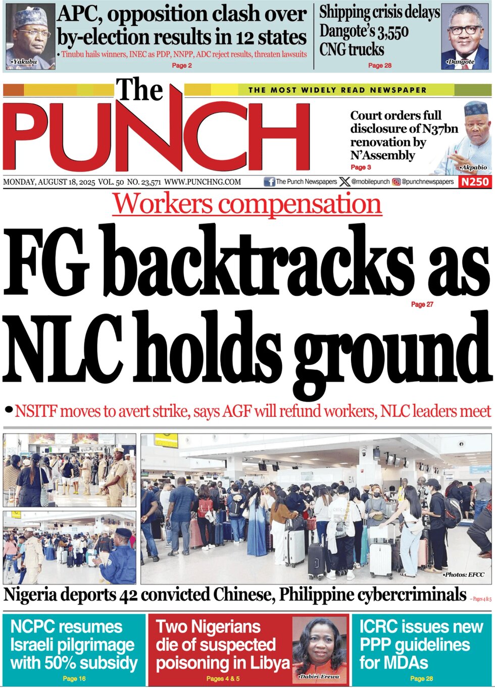 The Punch - Front Page - 08/18/2025
