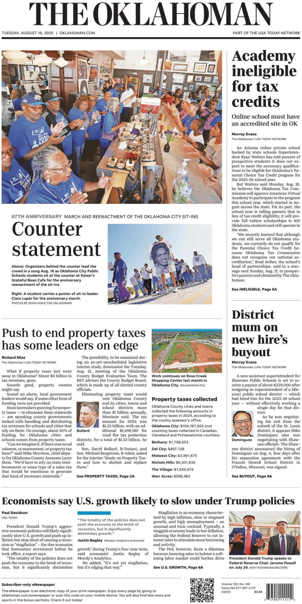 The Oklahoman - Cover - 08/19/2025