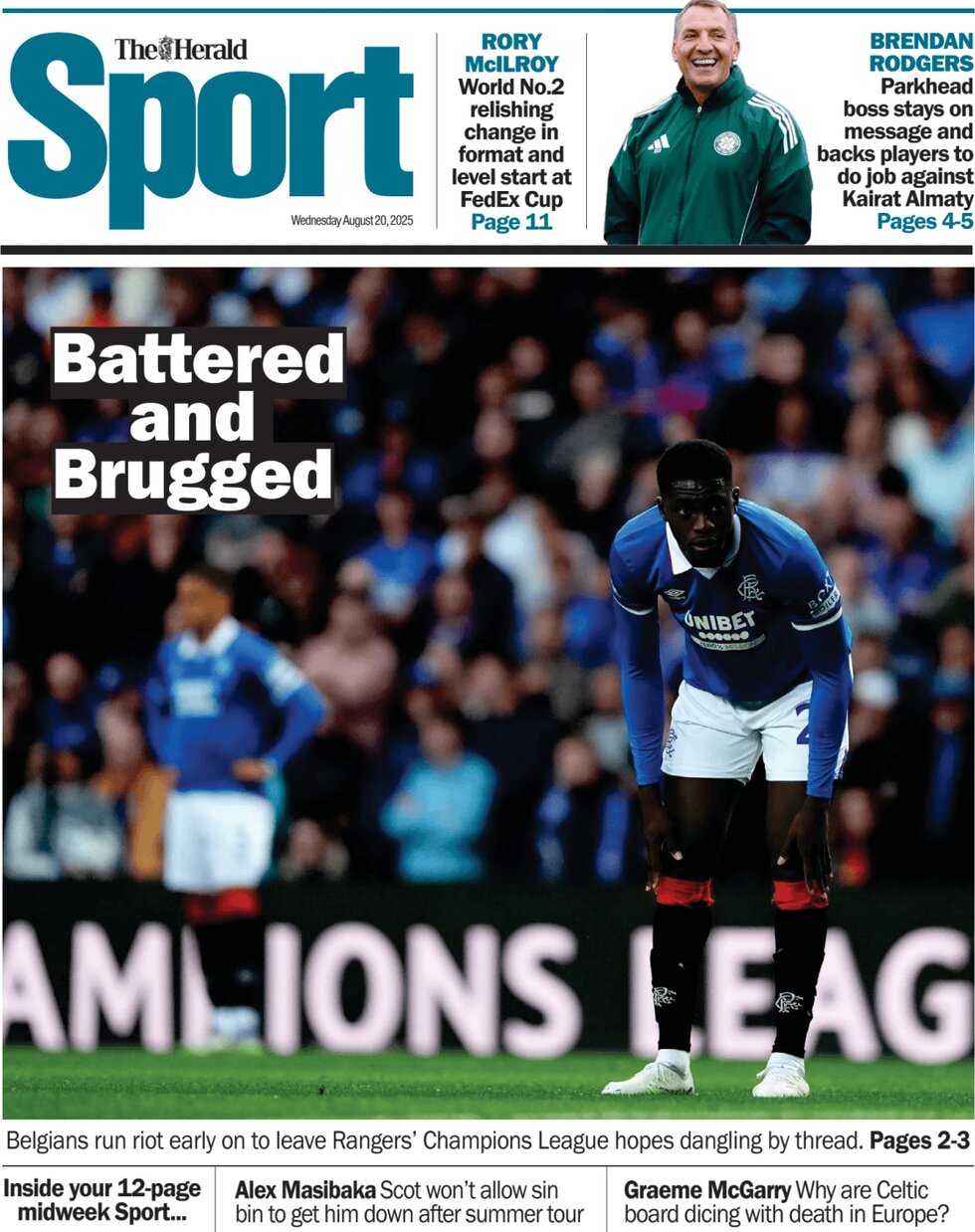 The Herald SPORT (Scotland) - Front Page - 08/20/2025