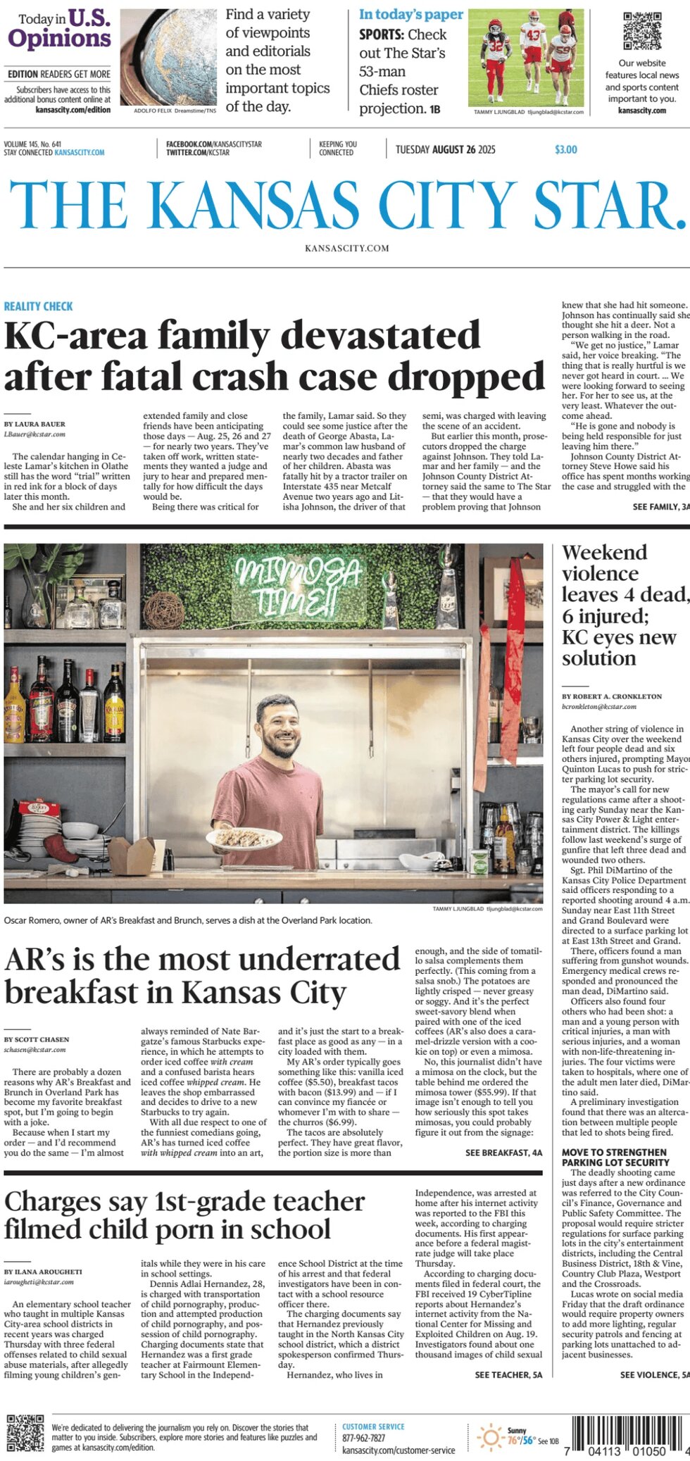 The Kansas City Star - Cover - 08/26/2025