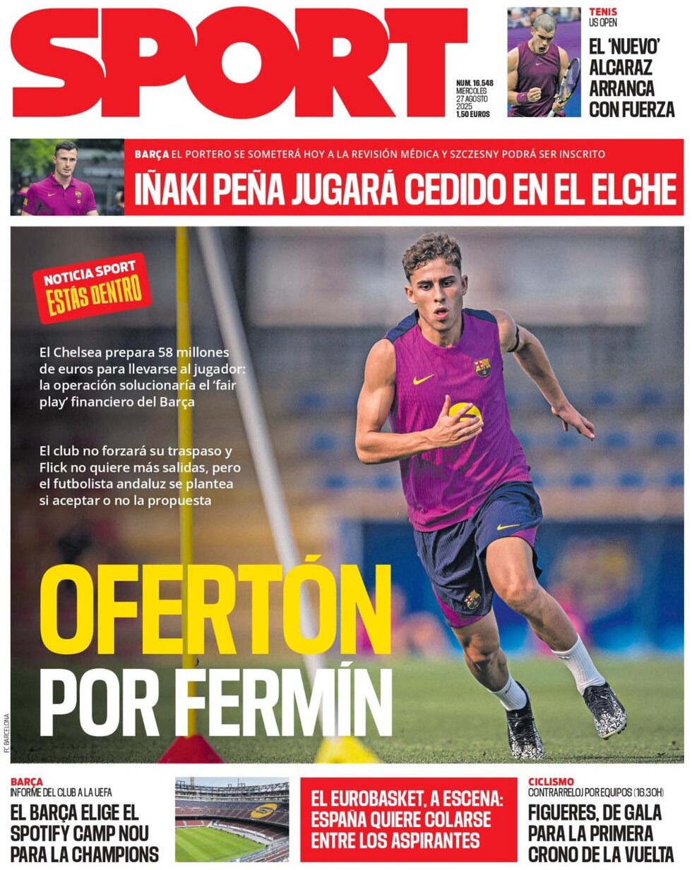SPORT (Barcelona) - Front Page - 08/27/2025
