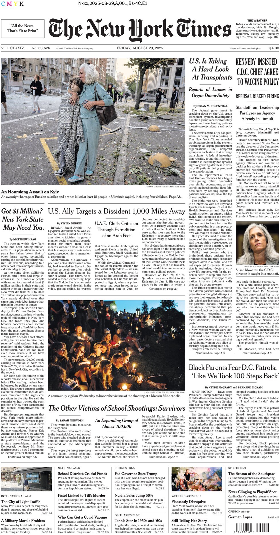 The New York Times - Cover - 08/29/2025