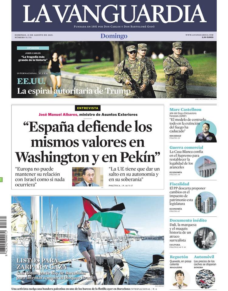 La Vanguardia - Front Page - 08/31/2025