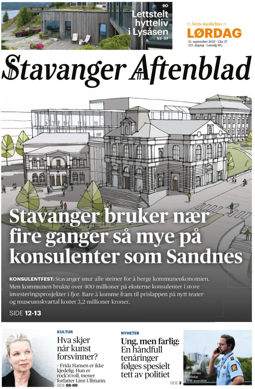 Stavanger Aftenblad - Front Page - 09/13/2025