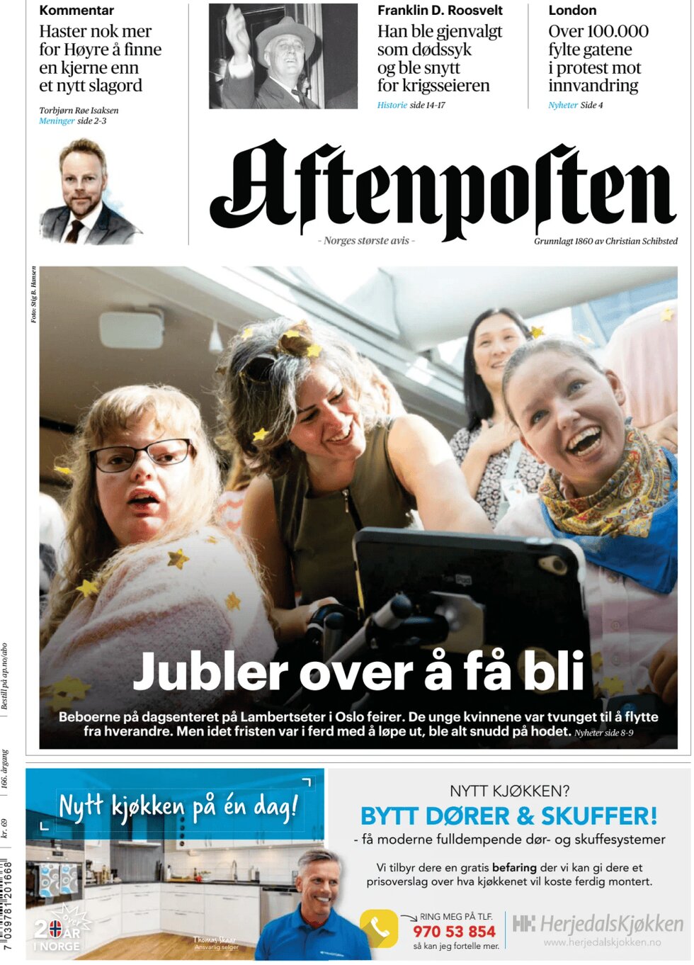 Aftenposten - Front Page - 09/14/2025