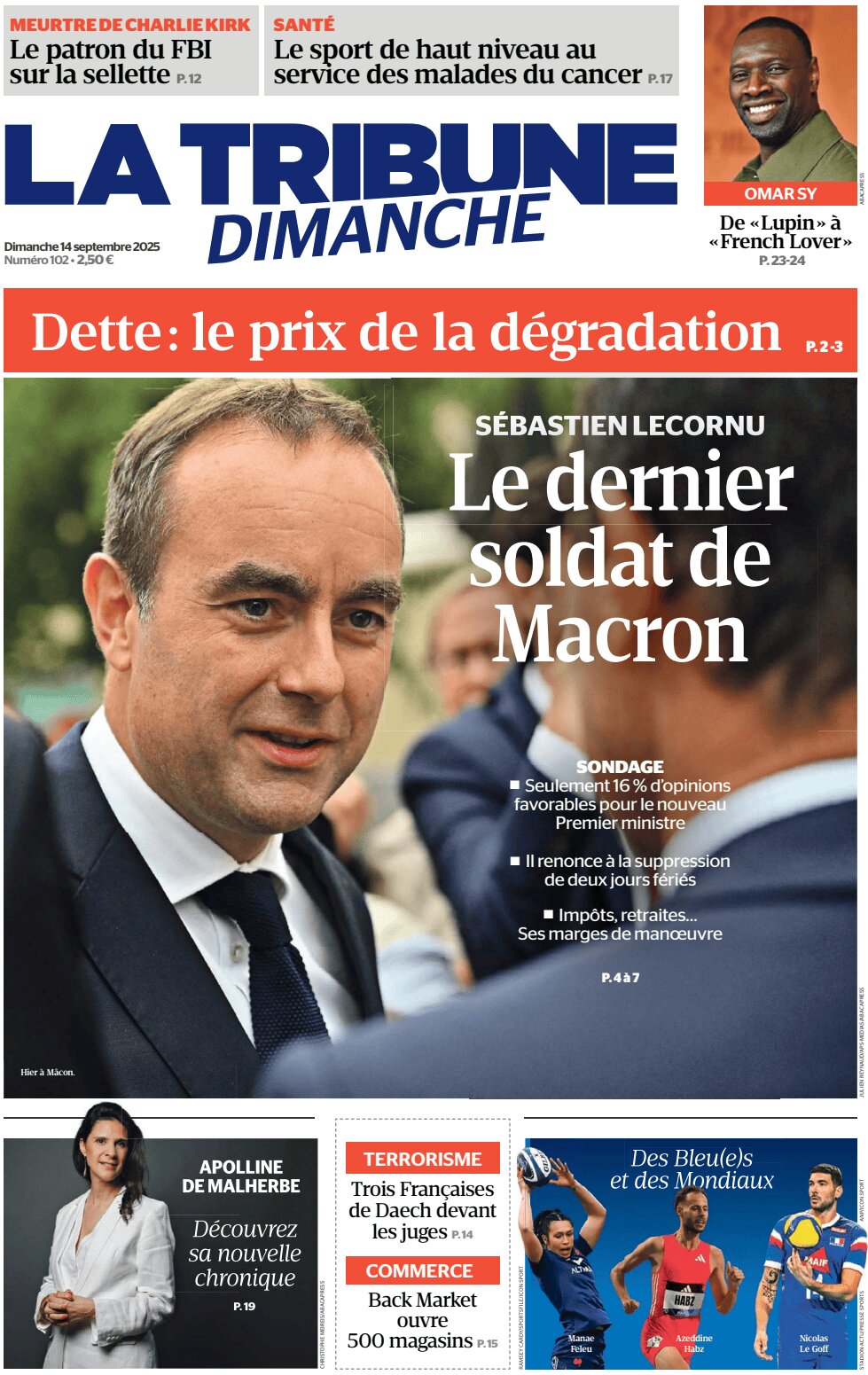 La Tribune - Front Page - 09/14/2025