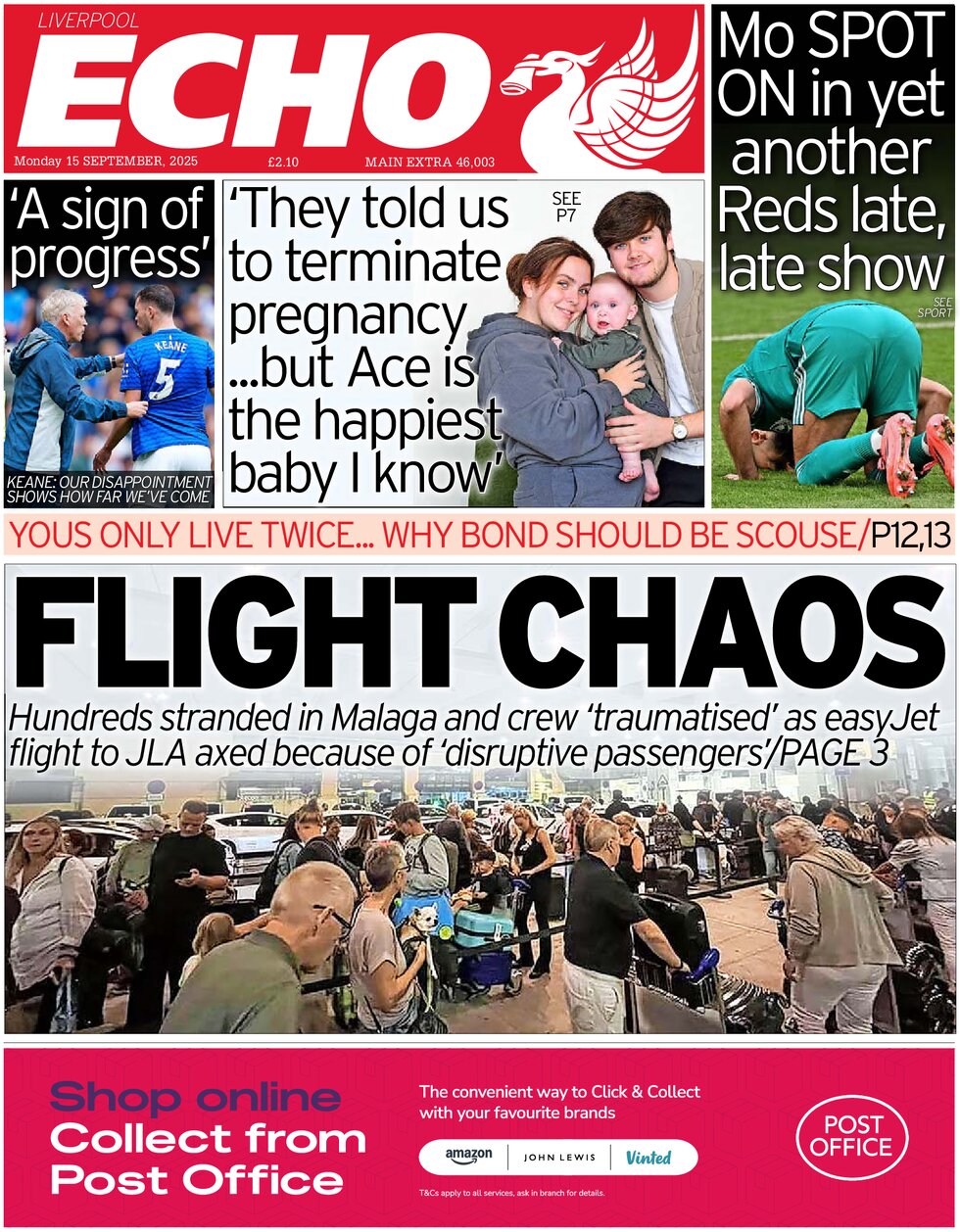 Liverpool Echo - Front Page - 09/15/2025