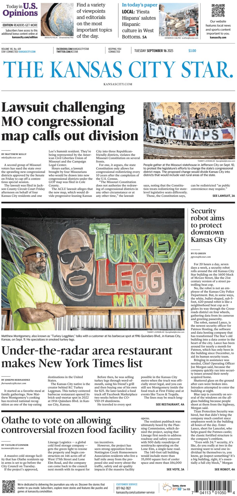 The Kansas City Star - Cover - 09/16/2025