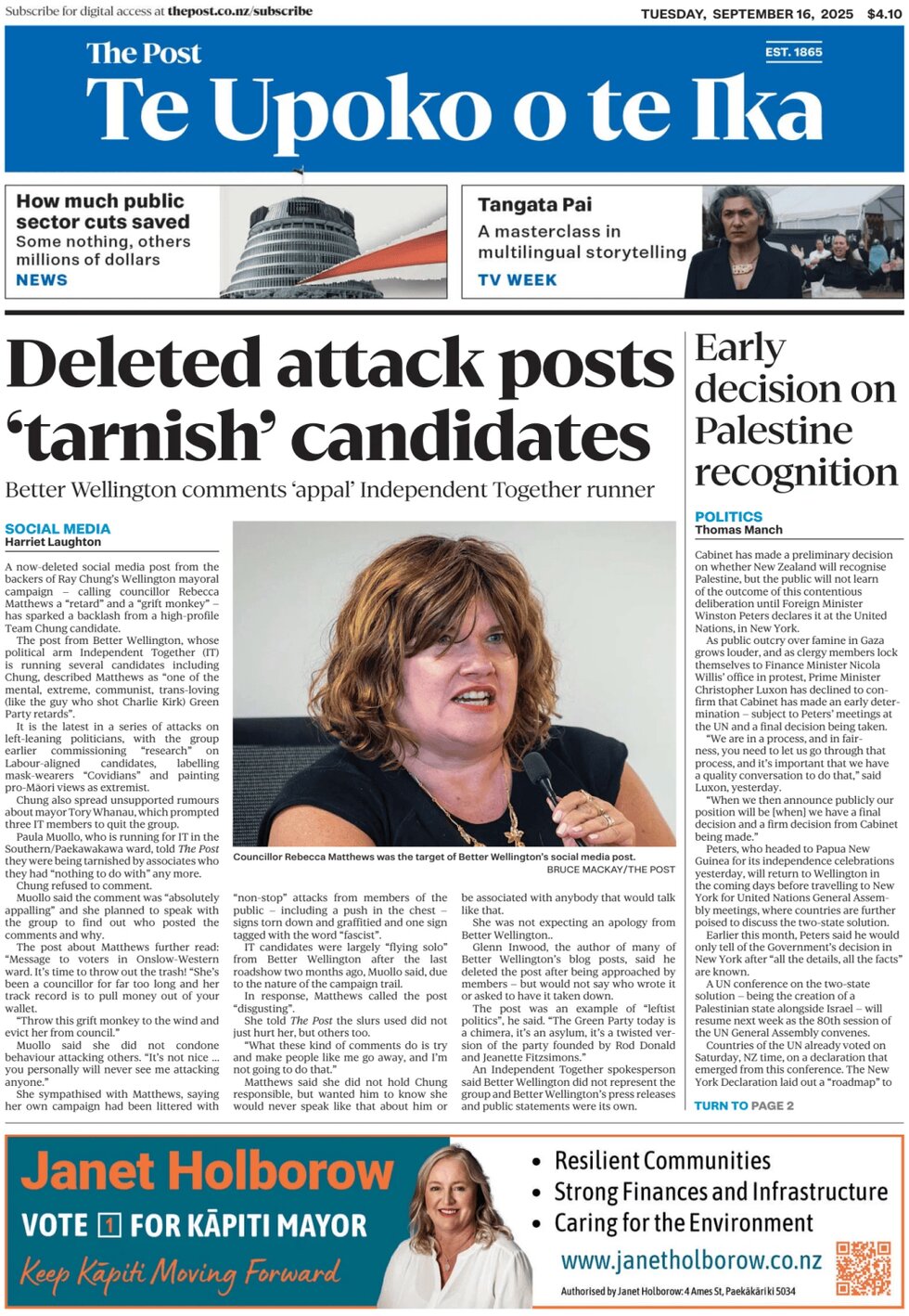 The Post (NZ) - Front Page - 09/16/2025