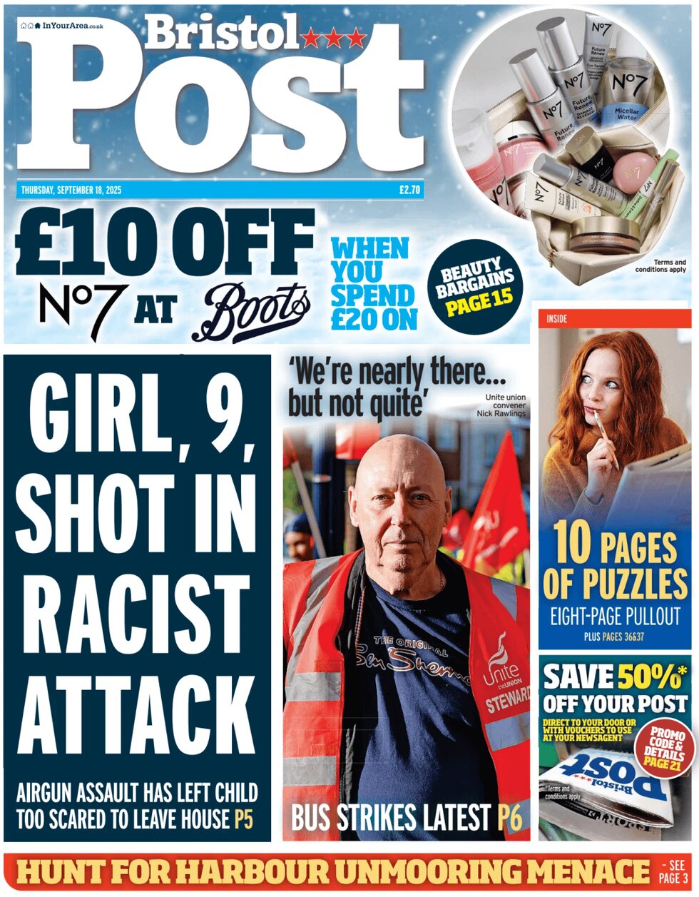 Bristol Post - Front Page - 09/18/2025