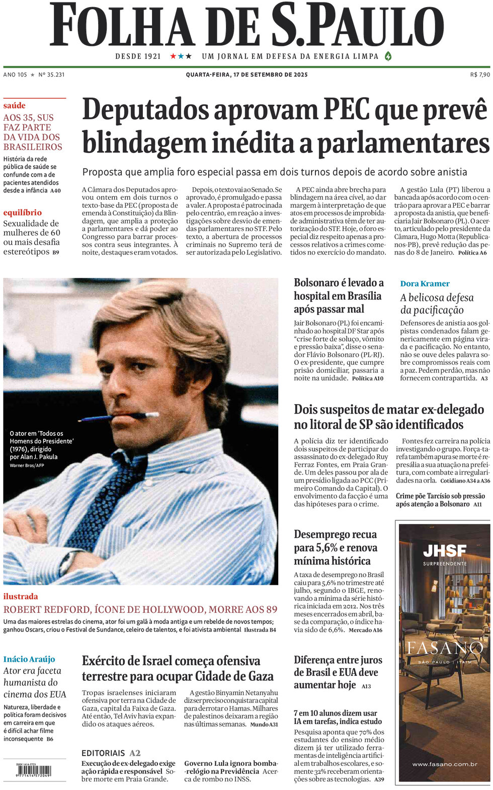 Folha de S.Paulo - Front Page - 09/18/2025
