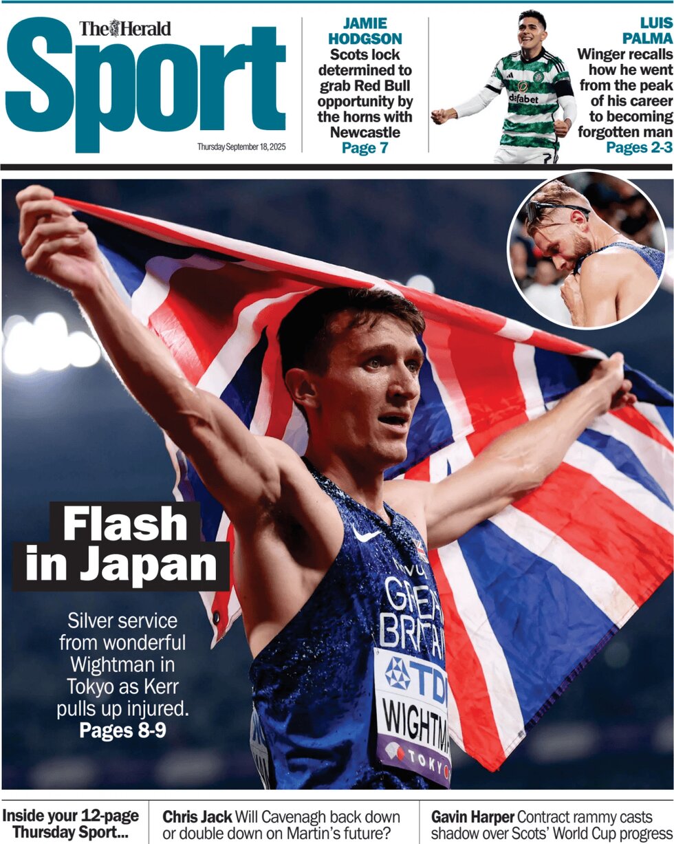 The Herald SPORT (Scotland) - Front Page - 09/18/2025